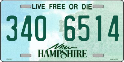 NH license plate 3406514
