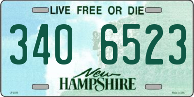NH license plate 3406523