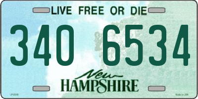 NH license plate 3406534