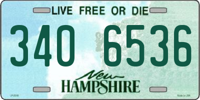 NH license plate 3406536