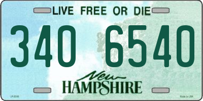 NH license plate 3406540