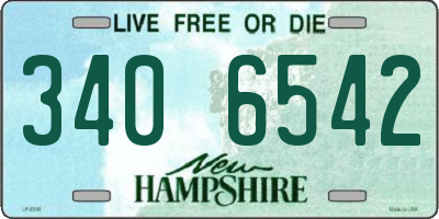 NH license plate 3406542