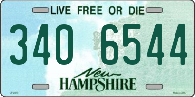 NH license plate 3406544