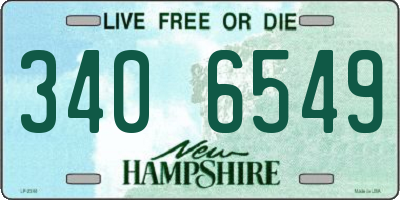 NH license plate 3406549