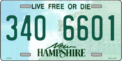 NH license plate 3406601