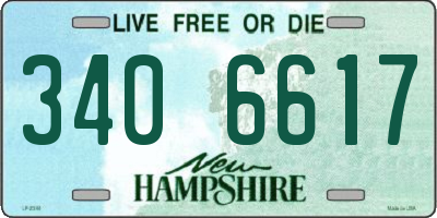 NH license plate 3406617