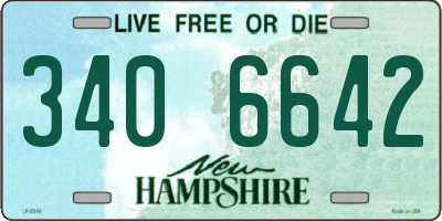 NH license plate 3406642
