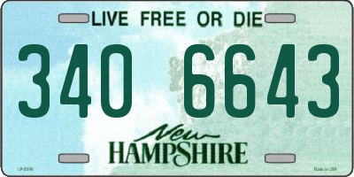 NH license plate 3406643