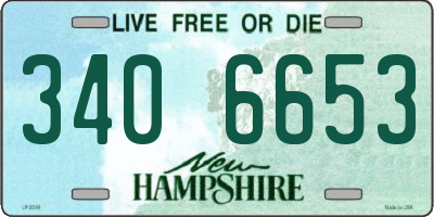 NH license plate 3406653