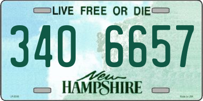 NH license plate 3406657