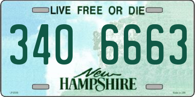 NH license plate 3406663