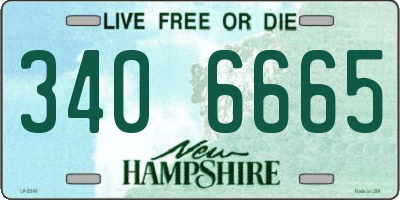 NH license plate 3406665