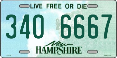 NH license plate 3406667