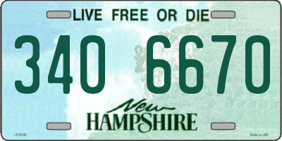 NH license plate 3406670