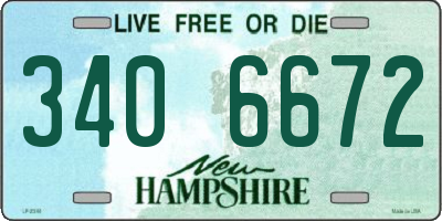 NH license plate 3406672
