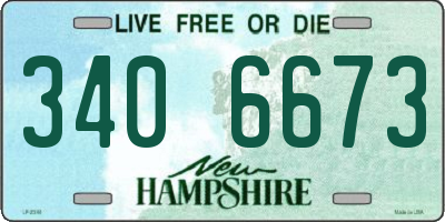 NH license plate 3406673