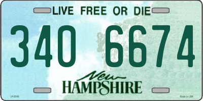 NH license plate 3406674