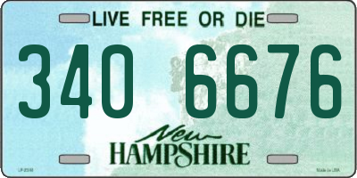 NH license plate 3406676
