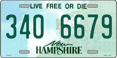 NH license plate 3406679