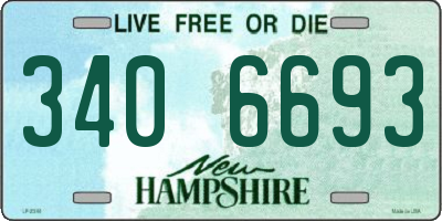 NH license plate 3406693