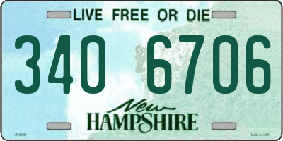 NH license plate 3406706