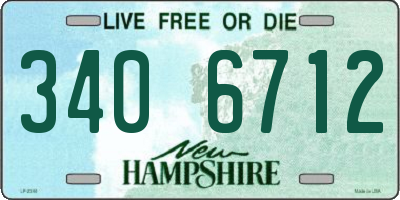 NH license plate 3406712
