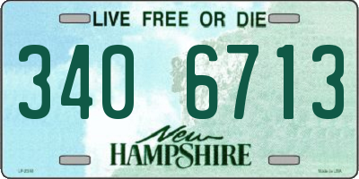 NH license plate 3406713