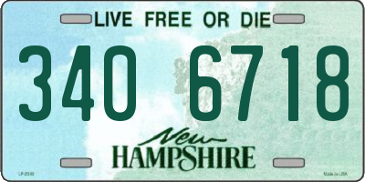 NH license plate 3406718