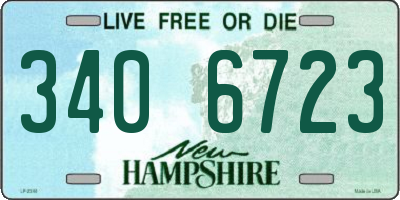 NH license plate 3406723
