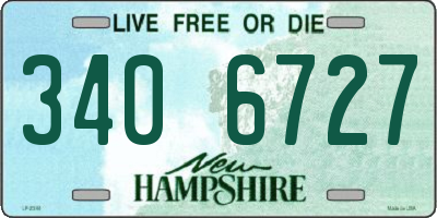 NH license plate 3406727