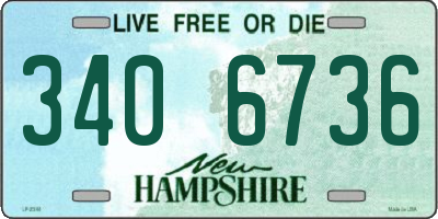 NH license plate 3406736