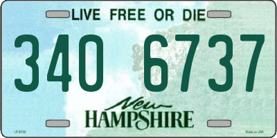 NH license plate 3406737