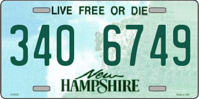 NH license plate 3406749