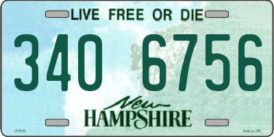 NH license plate 3406756