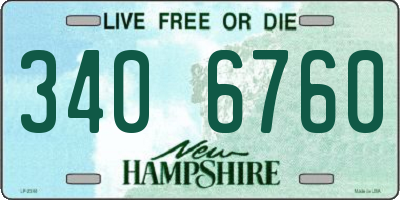 NH license plate 3406760