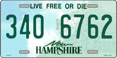 NH license plate 3406762