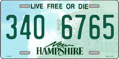 NH license plate 3406765