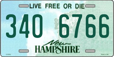 NH license plate 3406766
