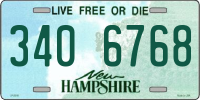 NH license plate 3406768