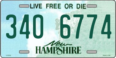NH license plate 3406774