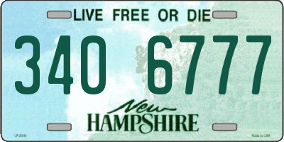 NH license plate 3406777