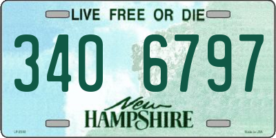 NH license plate 3406797