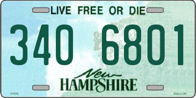 NH license plate 3406801