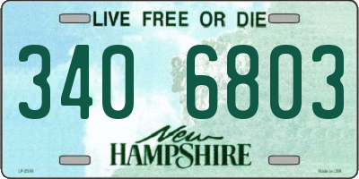 NH license plate 3406803