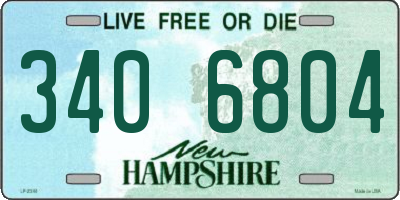NH license plate 3406804