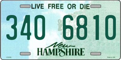 NH license plate 3406810