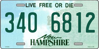 NH license plate 3406812