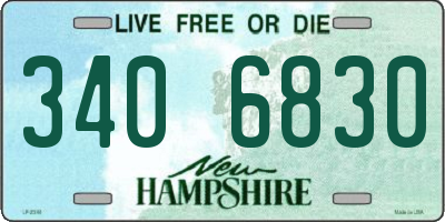 NH license plate 3406830