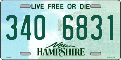 NH license plate 3406831