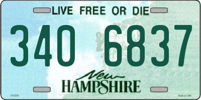 NH license plate 3406837